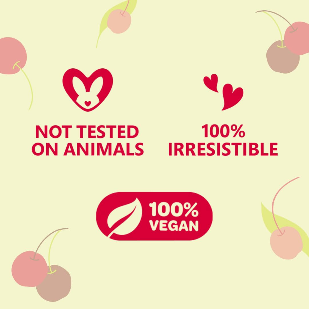 Cherry Exfoliating Body Scrub, Acai Extract & Cellulose Bead Body Scrub, Skin Brightening | Tan Removal Scrub, Cruelty Free & Paraben Free, 100% Vegan, 7.05 Oz